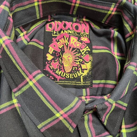 DIXXON Flannel Co Punk Rock Museum Collab Men's Button Down Plaid NEW 2X - Picture 8 of 9